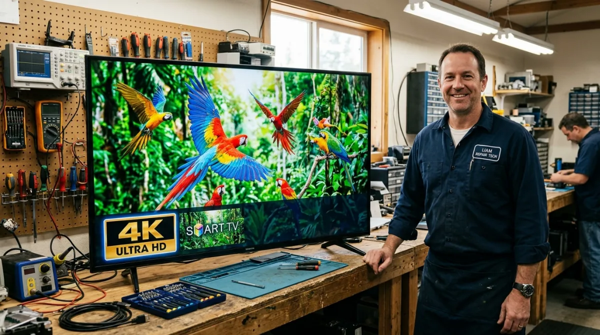After Repair - Sony Bravia 65" 4K Screen Lines & Double Image Fix